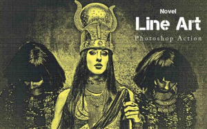 Novel Line Art Photoshop Action