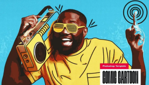 Comic Cartoon Photo Effect -Photoshop Action-